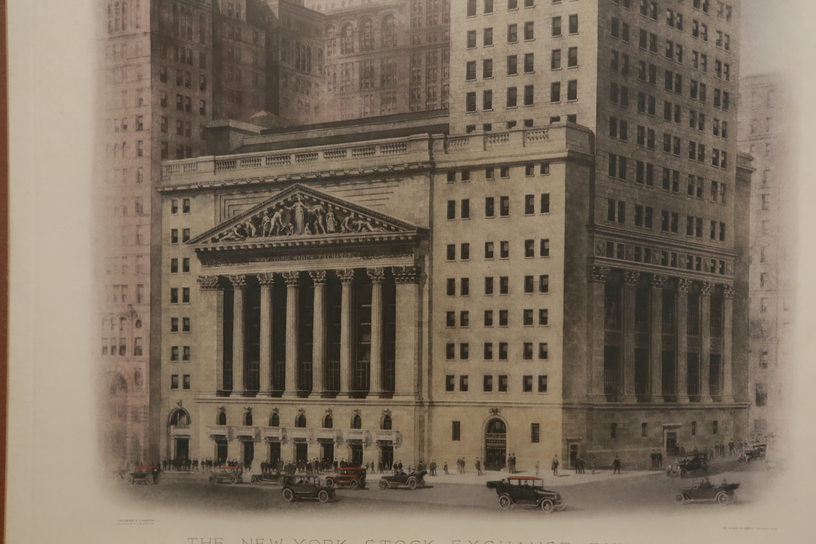 Vintage 1922 New York Stock Exchange Building Print