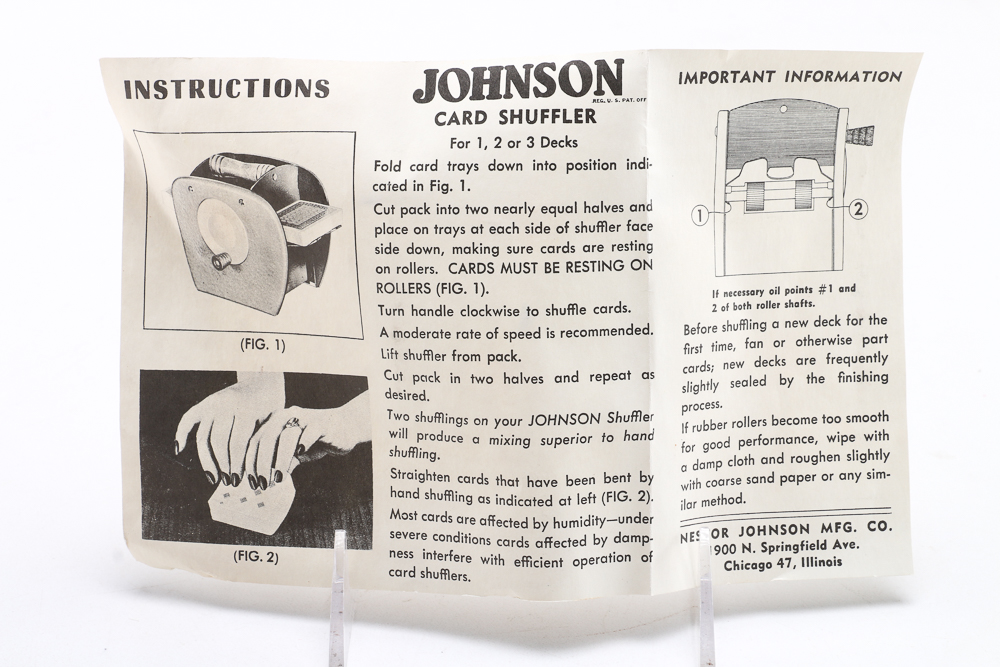 Vintage Playing Cards and Accessories Including Card Shuffler