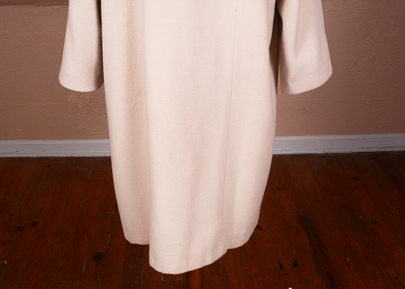 Vintage Cashmere Coat with Brown Mink Collar