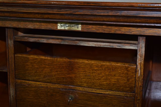 Antique Scarritt-Comstock Quarter Sawn Oak Gentleman's Wardrobe