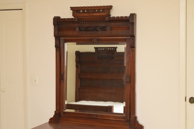 Antique Eastlake Dresser With Marble Top and Mirror