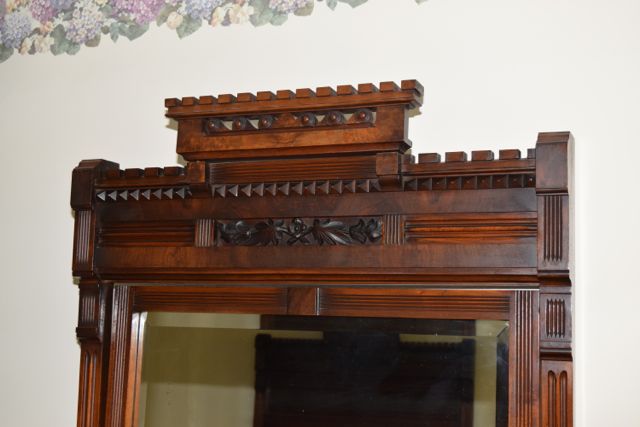 Antique Eastlake Dresser With Marble Top and Mirror