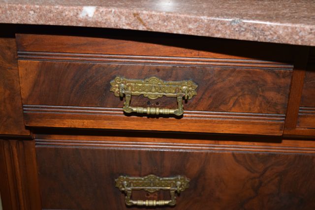 Antique Eastlake Dresser With Marble Top and Mirror