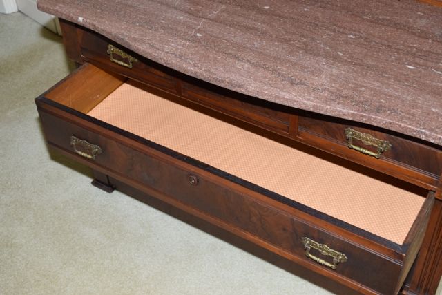 Antique Eastlake Dresser With Marble Top and Mirror