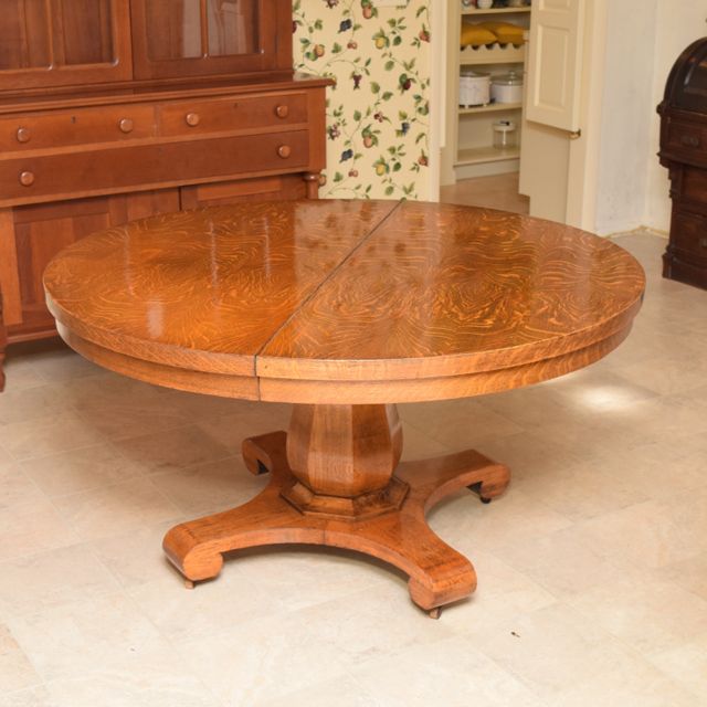 Antique Tiger Oak Dining Table