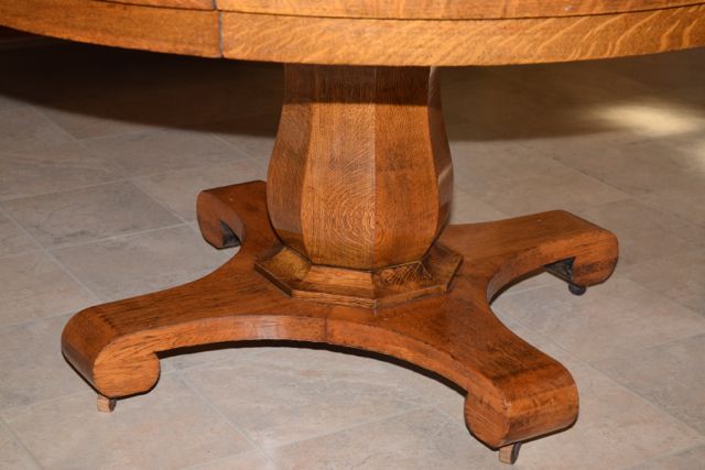 Antique Tiger Oak Dining Table