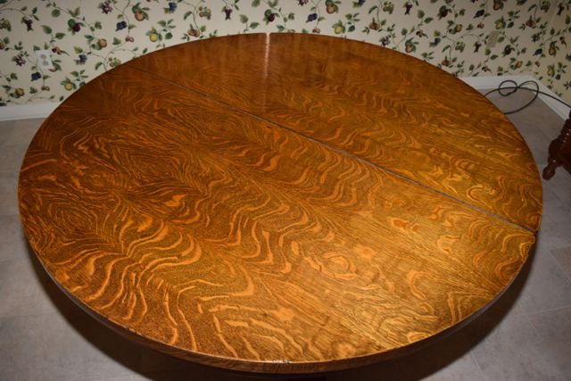Antique Tiger Oak Dining Table