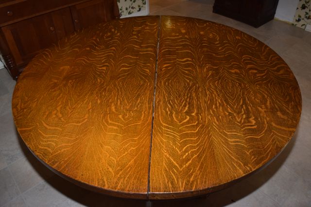 Antique Tiger Oak Dining Table