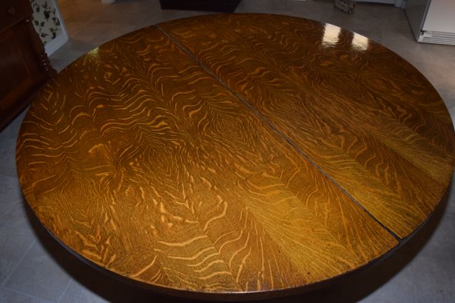 Antique Tiger Oak Dining Table
