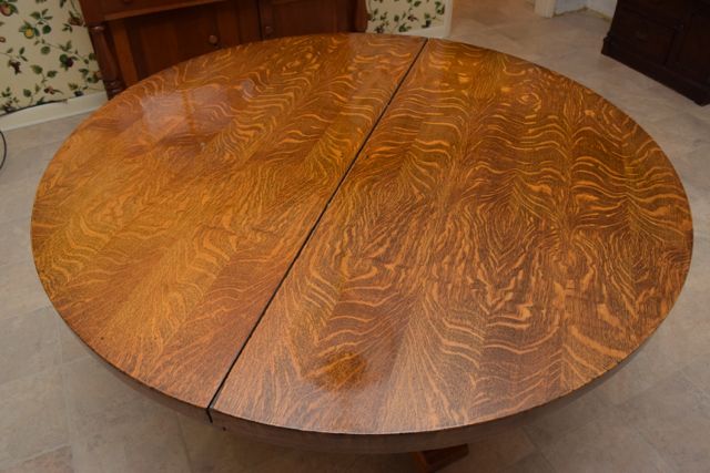 Antique Tiger Oak Dining Table