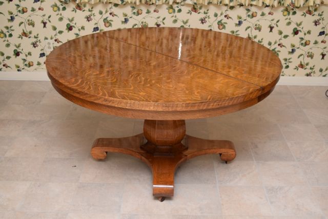 Antique Tiger Oak Dining Table