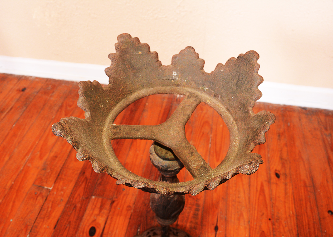 Antique Victorian Cast Iron Fishbowl Stand