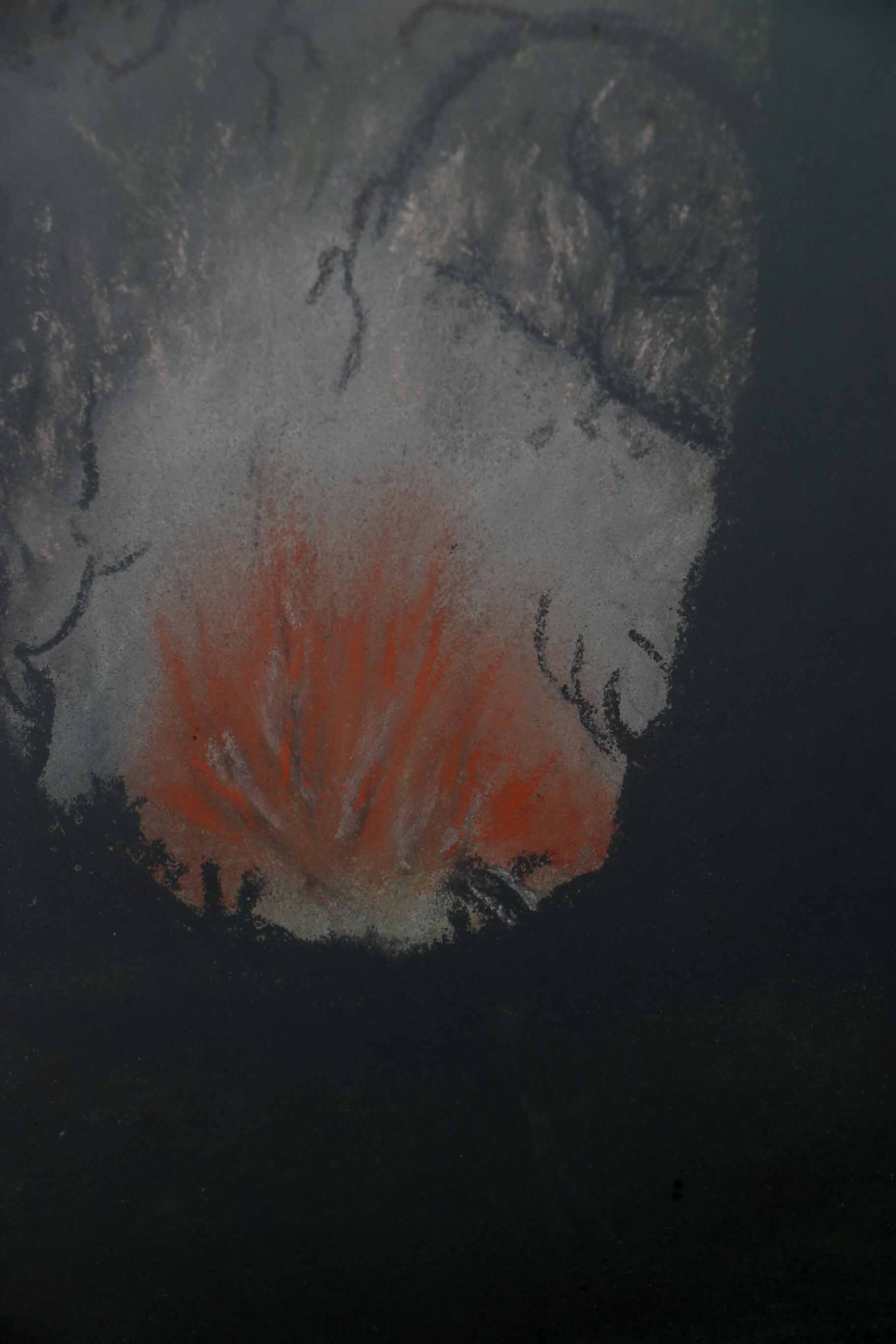 Pastel Drawing of Nocturnal Scene