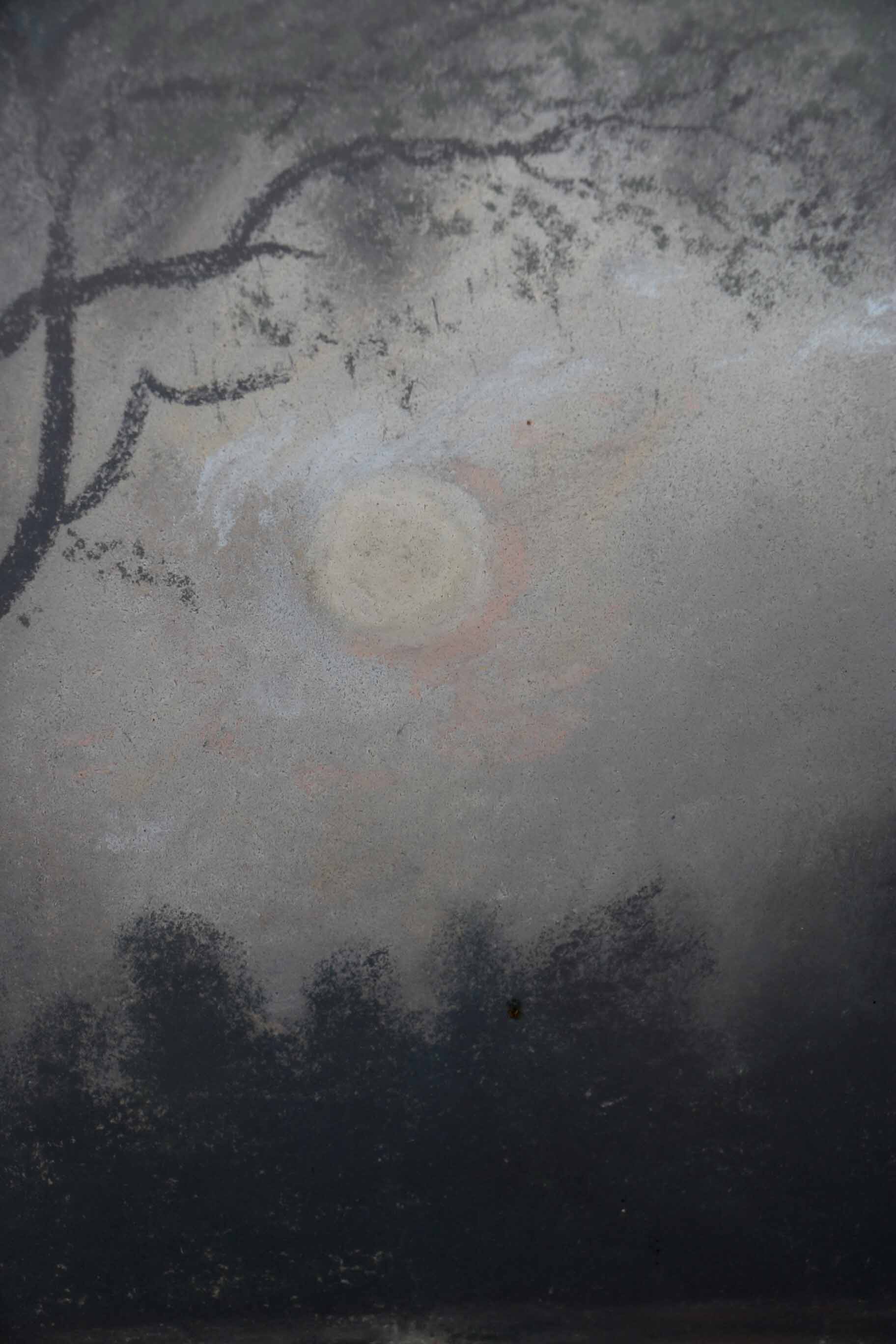 Pastel Drawing of Nocturnal Scene