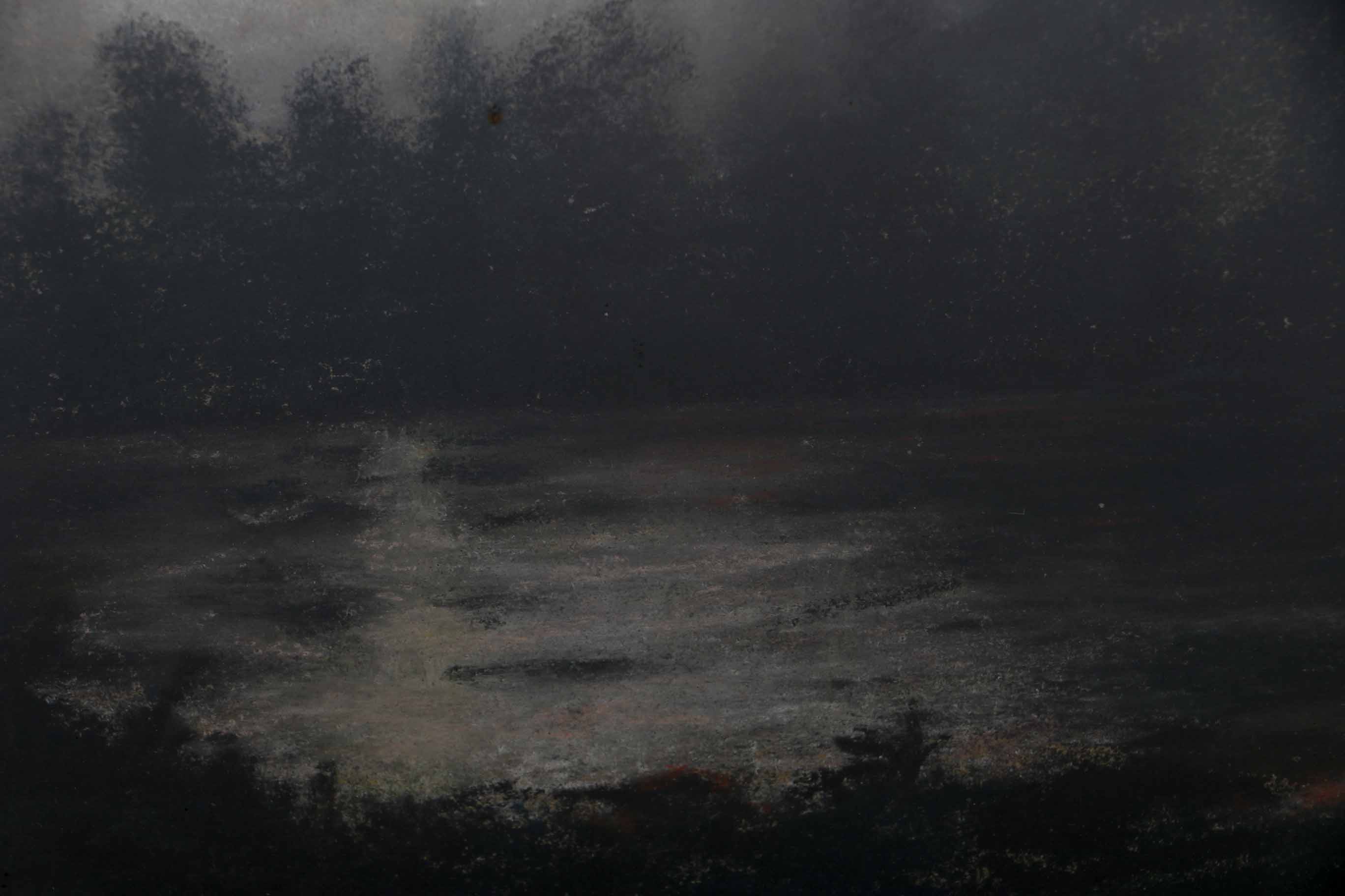 Pastel Drawing of Nocturnal Scene