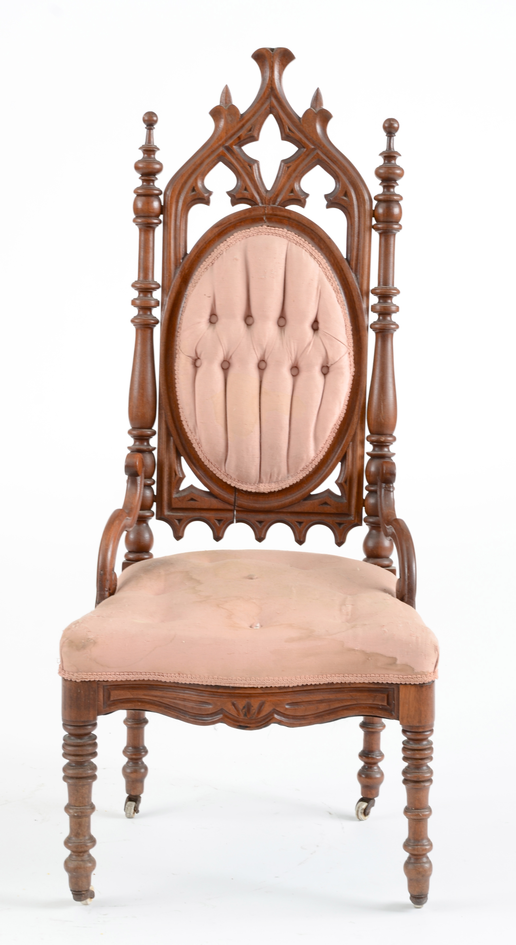 Two Gothic Revival Side Chairs