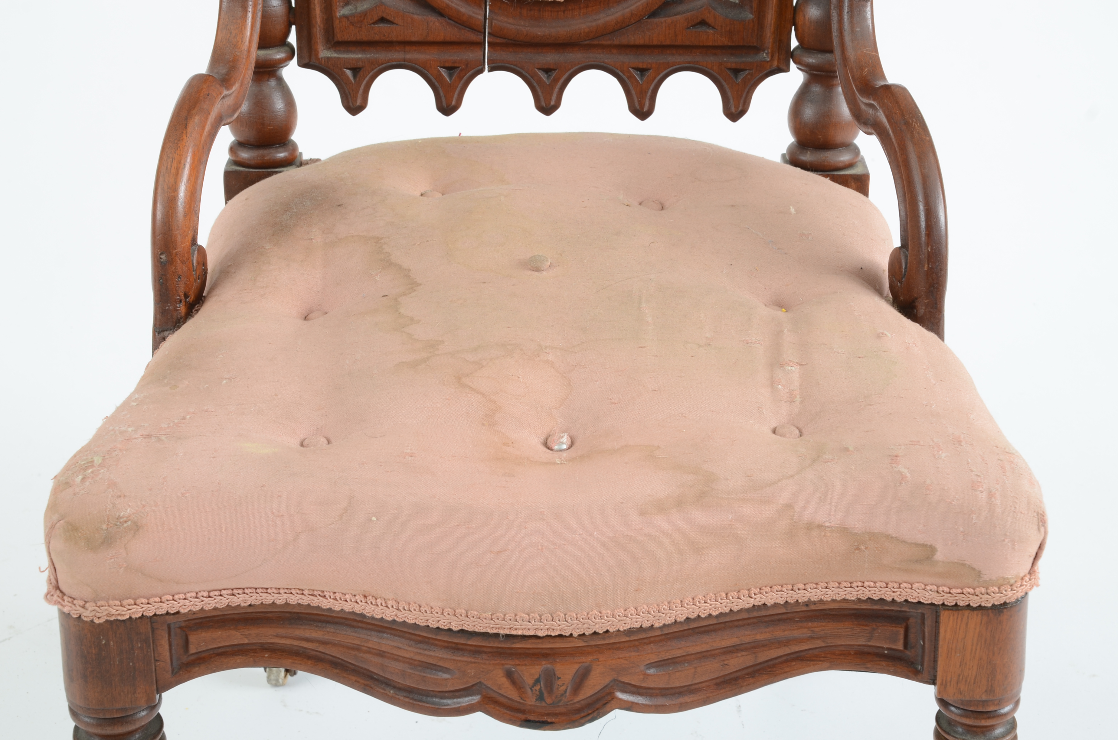 Two Gothic Revival Side Chairs