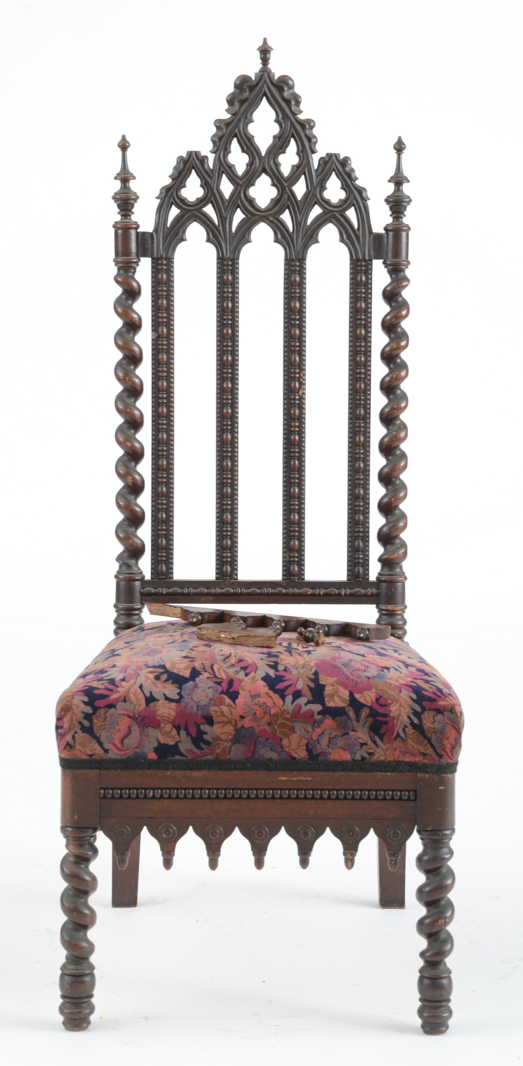 Two Gothic Revival Side Chairs