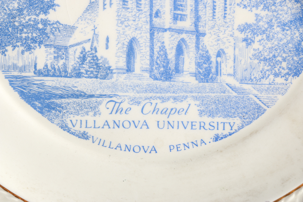 Vintage Villanova University Ceramic Plate