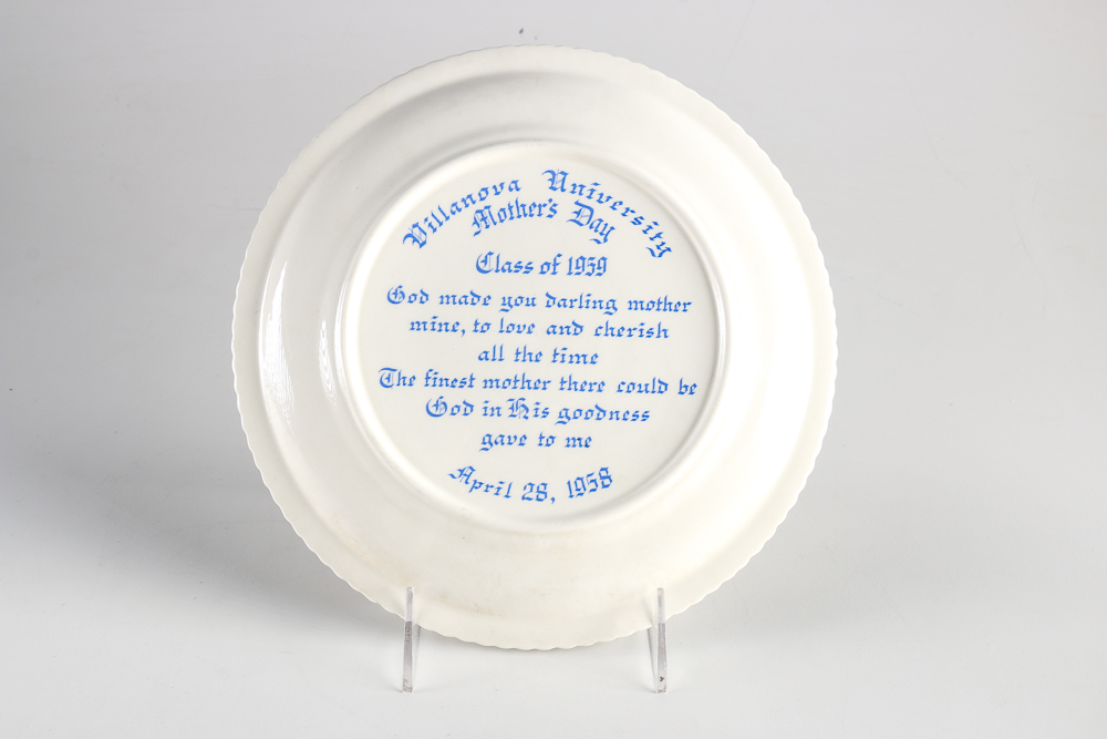 Vintage Villanova University Ceramic Plate