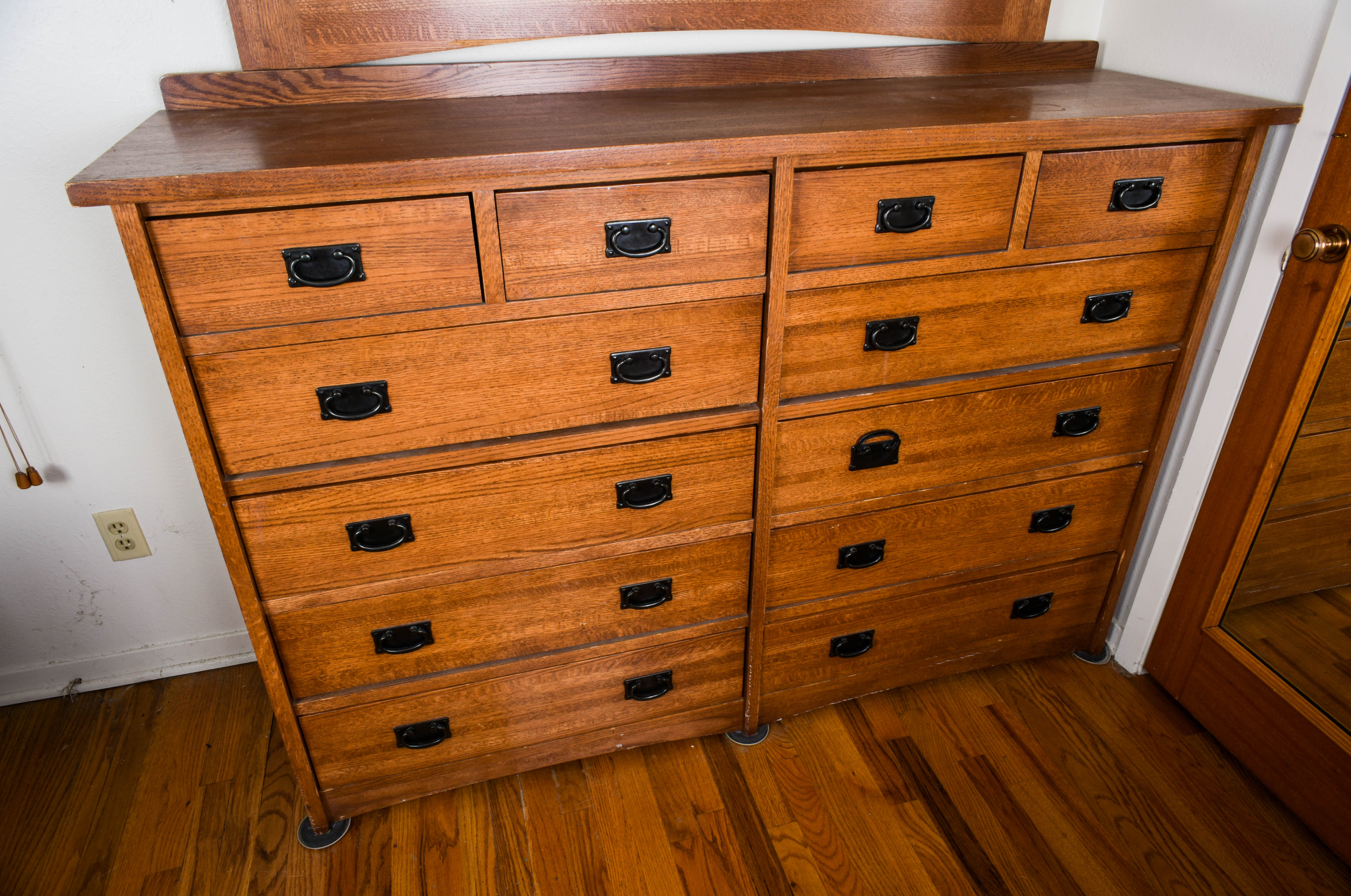 Mission Style Dresser with Mirror