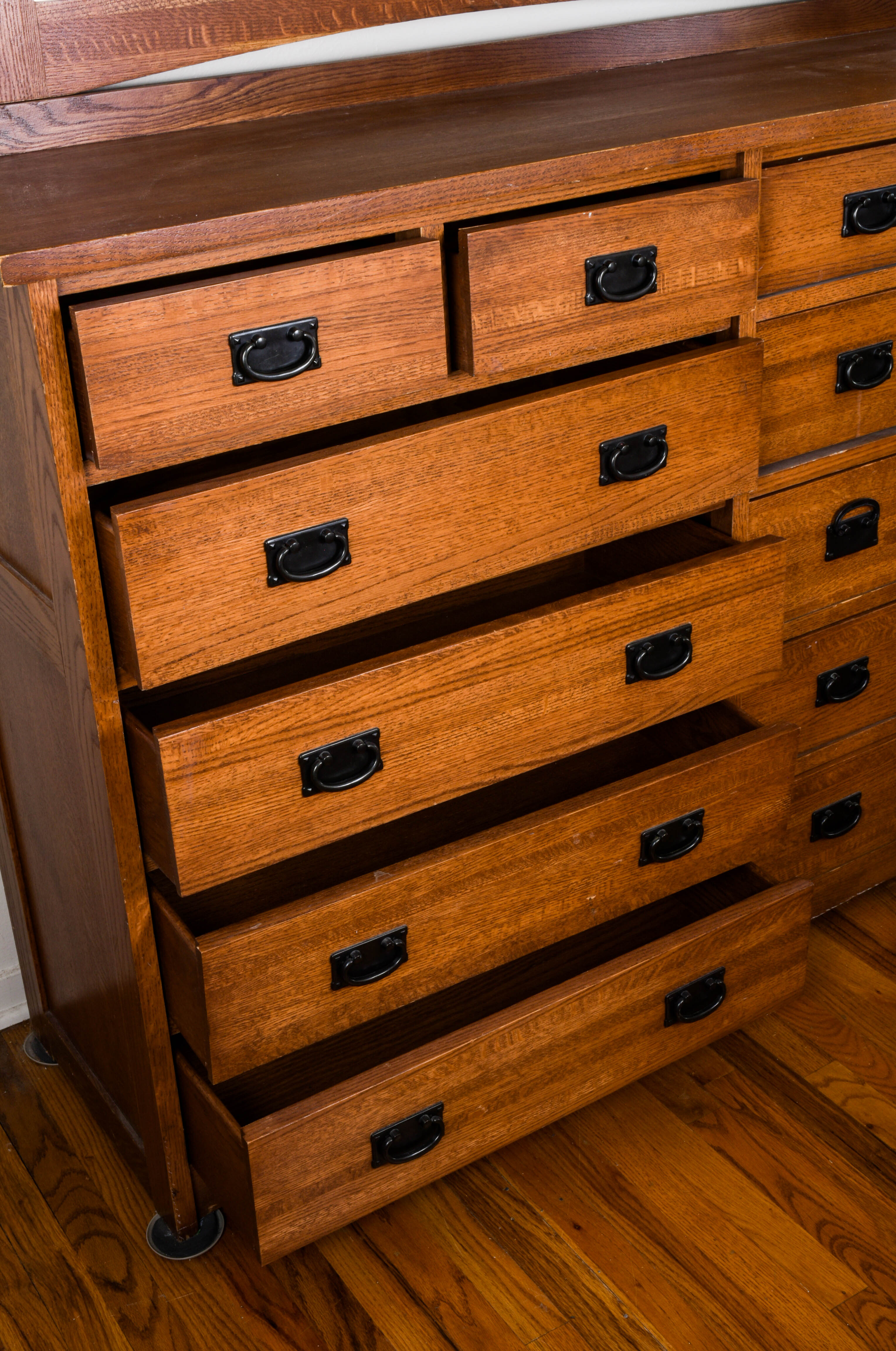 Mission Style Dresser with Mirror