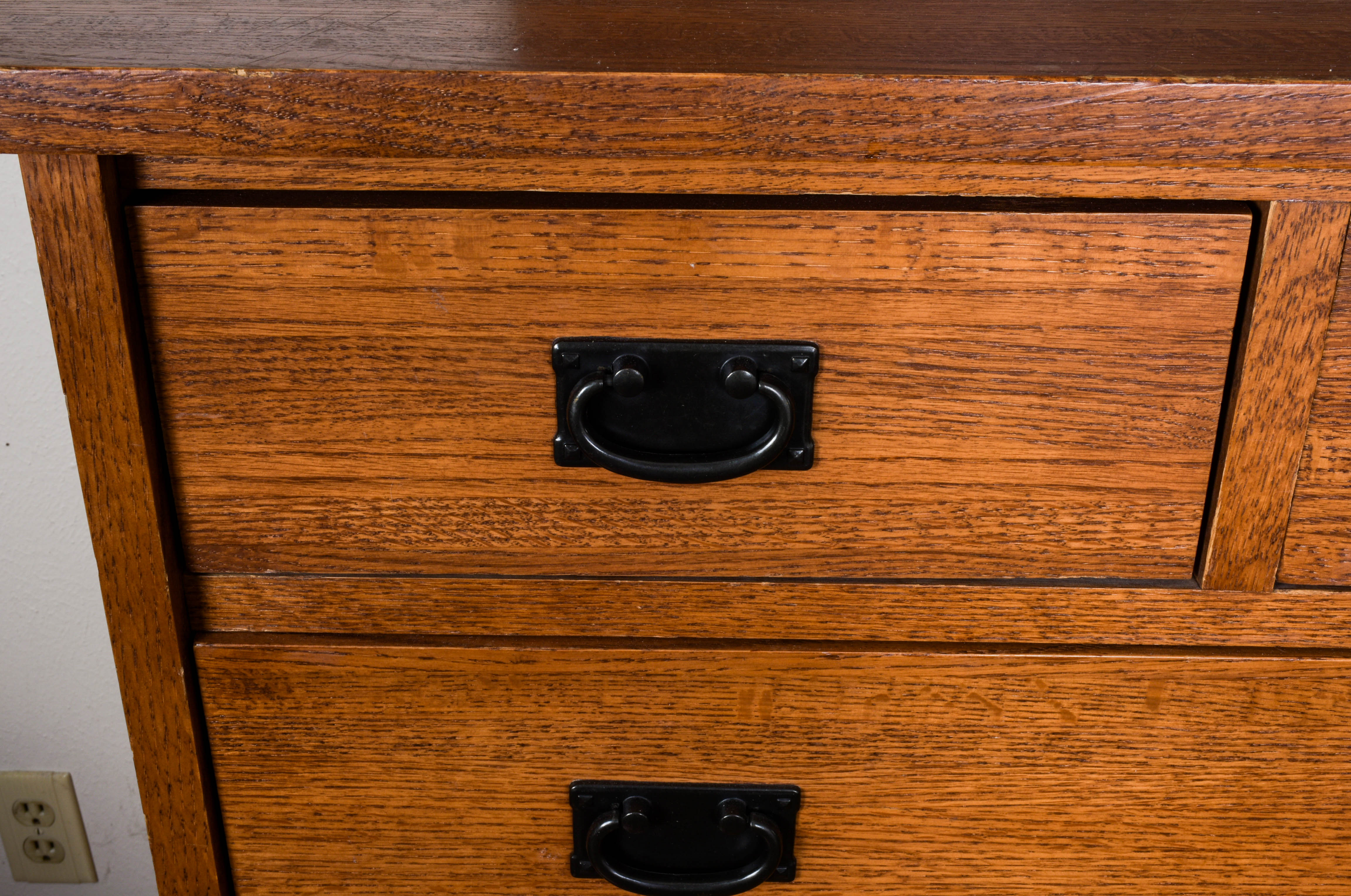 Mission Style Dresser with Mirror