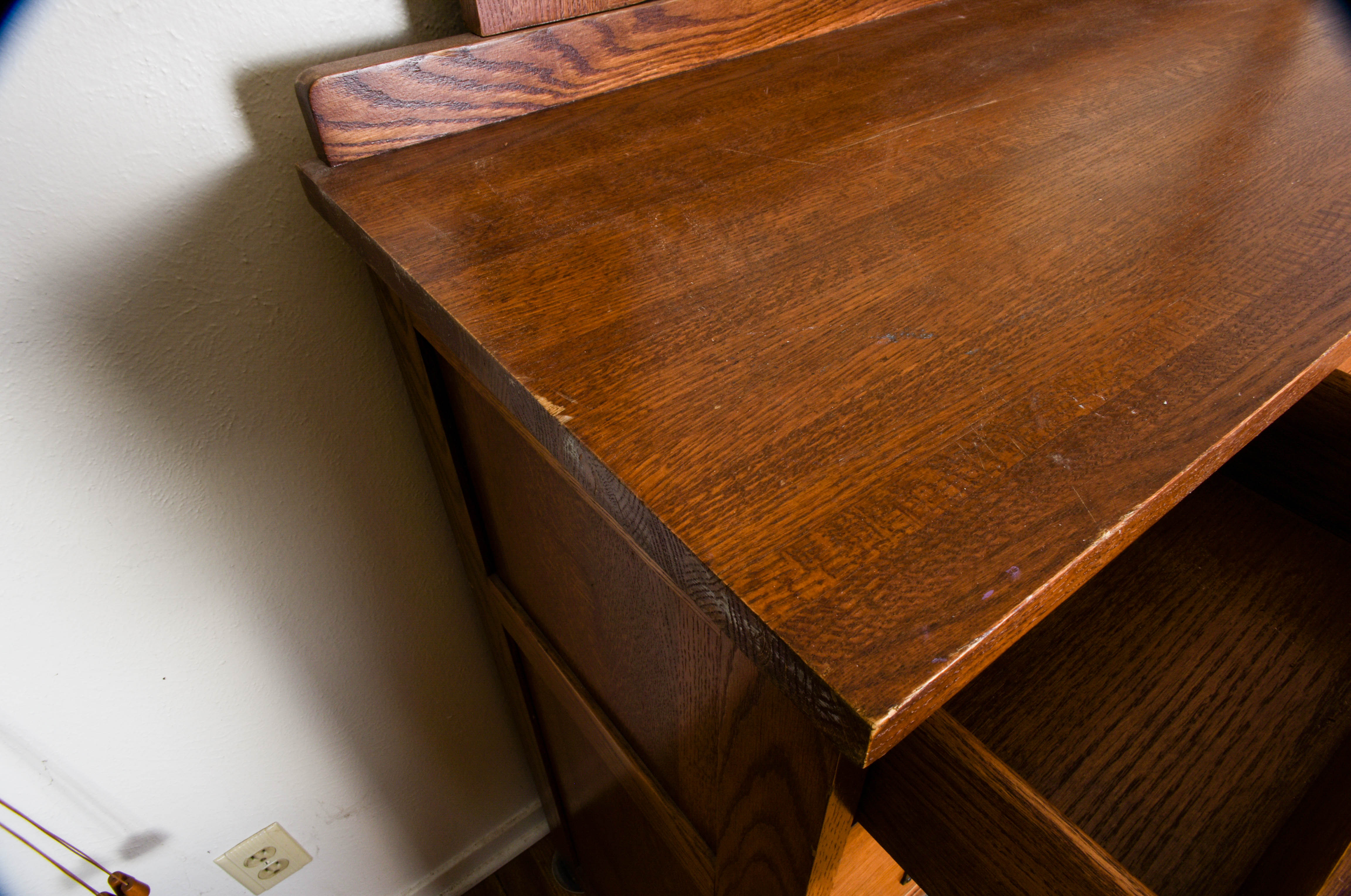 Mission Style Dresser with Mirror