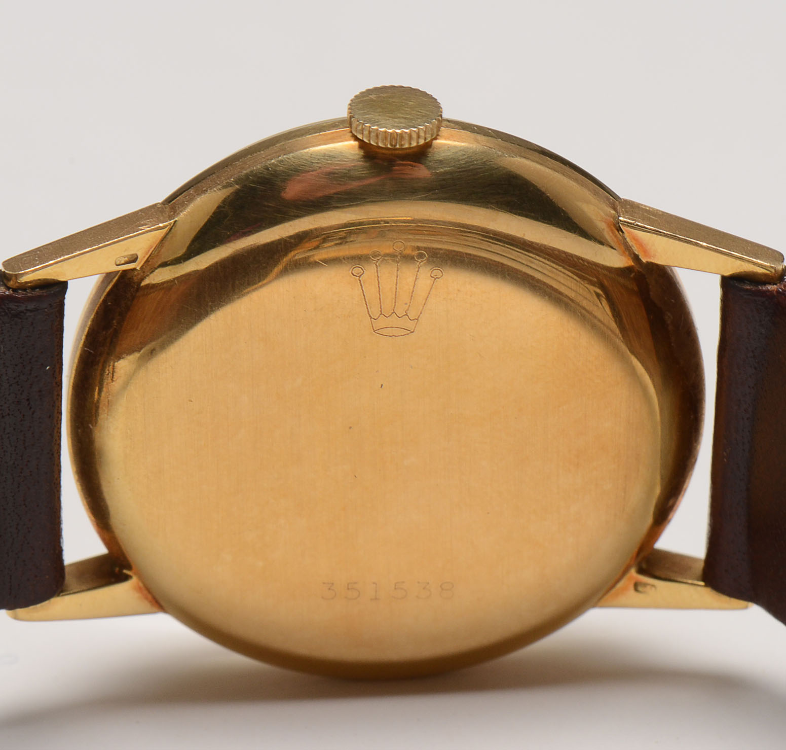 Men's Vintage Rolex 18K Gold Watch with Non-Rolex Leather and Steel Band