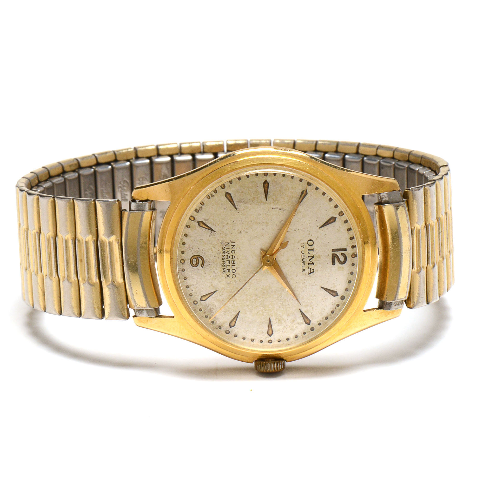 Men's Vintage Olma 18K Yellow Gold Watch