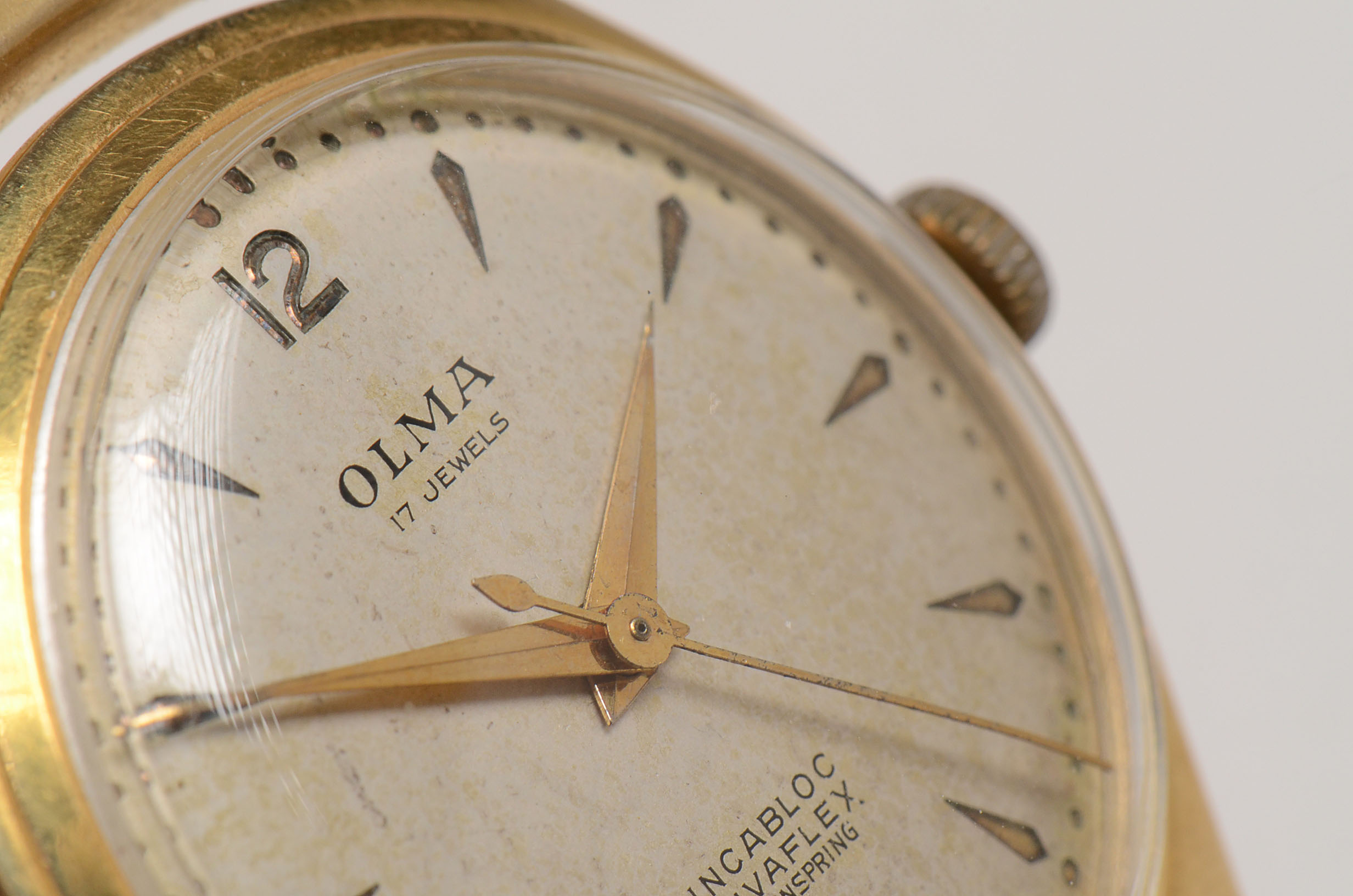 Men's Vintage Olma 18K Yellow Gold Watch