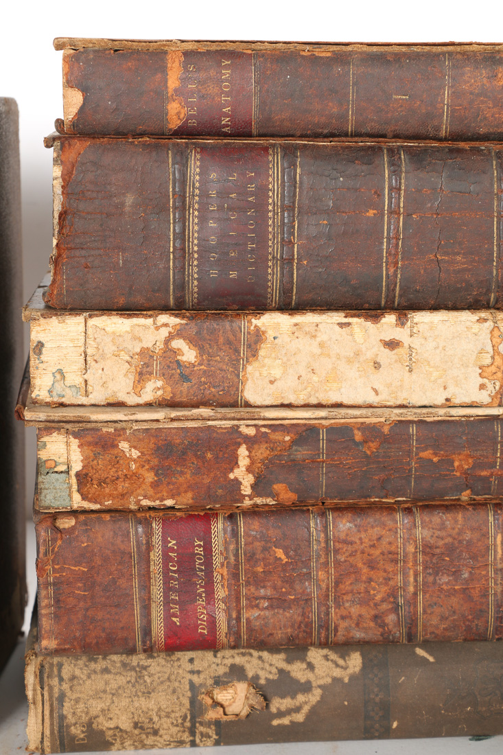 Antique Medical Books with Color Illustrations