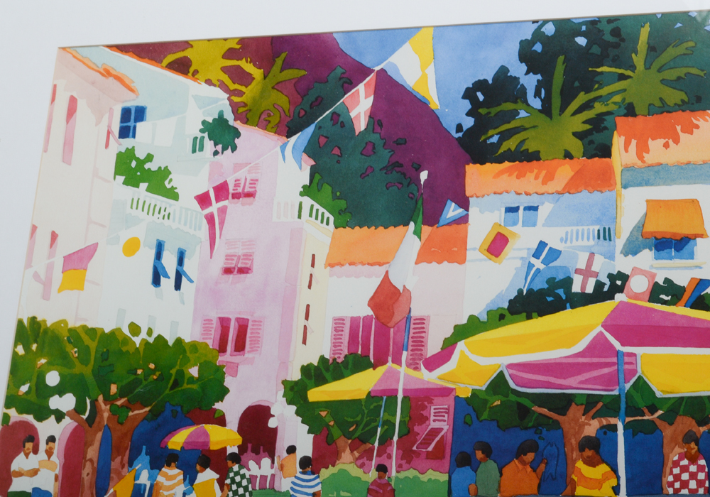 Ken Hawk Offset Lithograph "Midday Portofino"