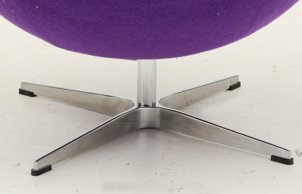 Fine Mod Purple Wool Egg Chair