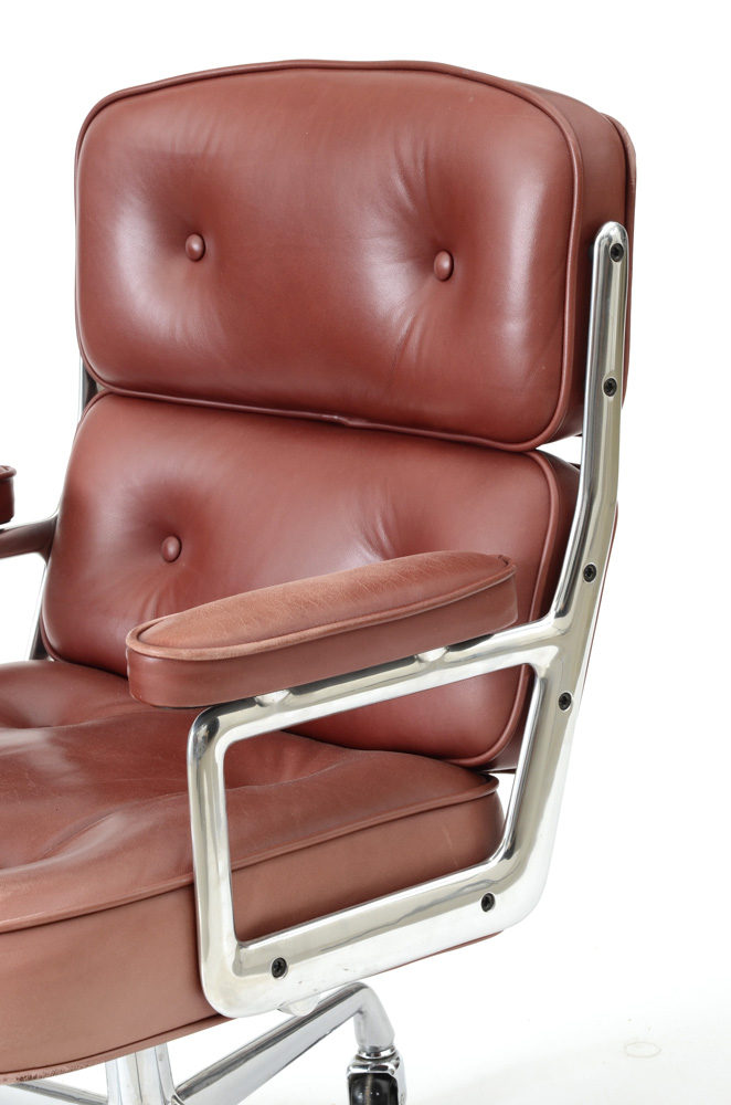 Eames "Time-Life" Tufted Leather Executive Chair for Herman Miller