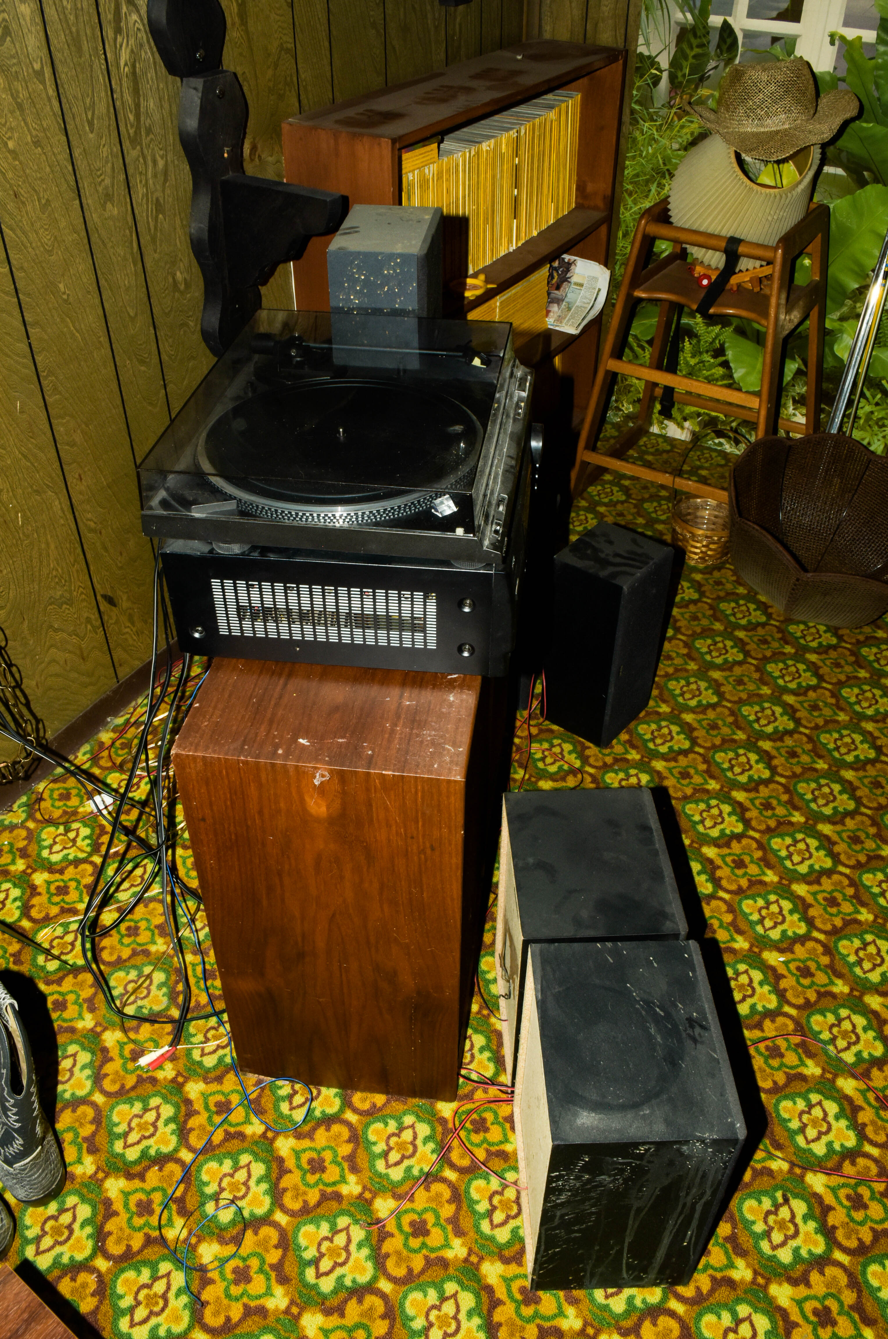 RCA Audio Theatre System and Technics Turntable With Speakers