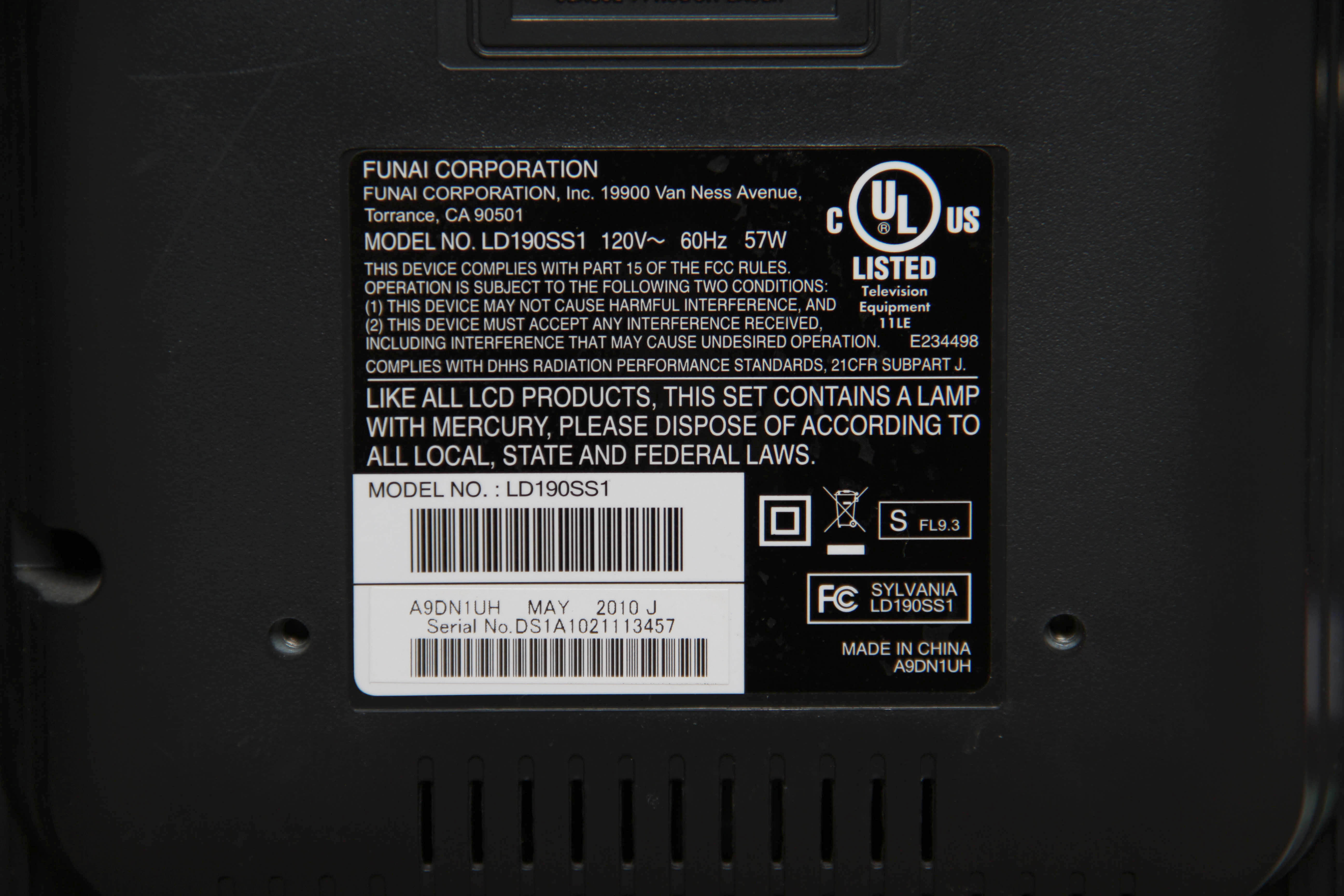 Sylvania Digital Television With Built-In DVD Player