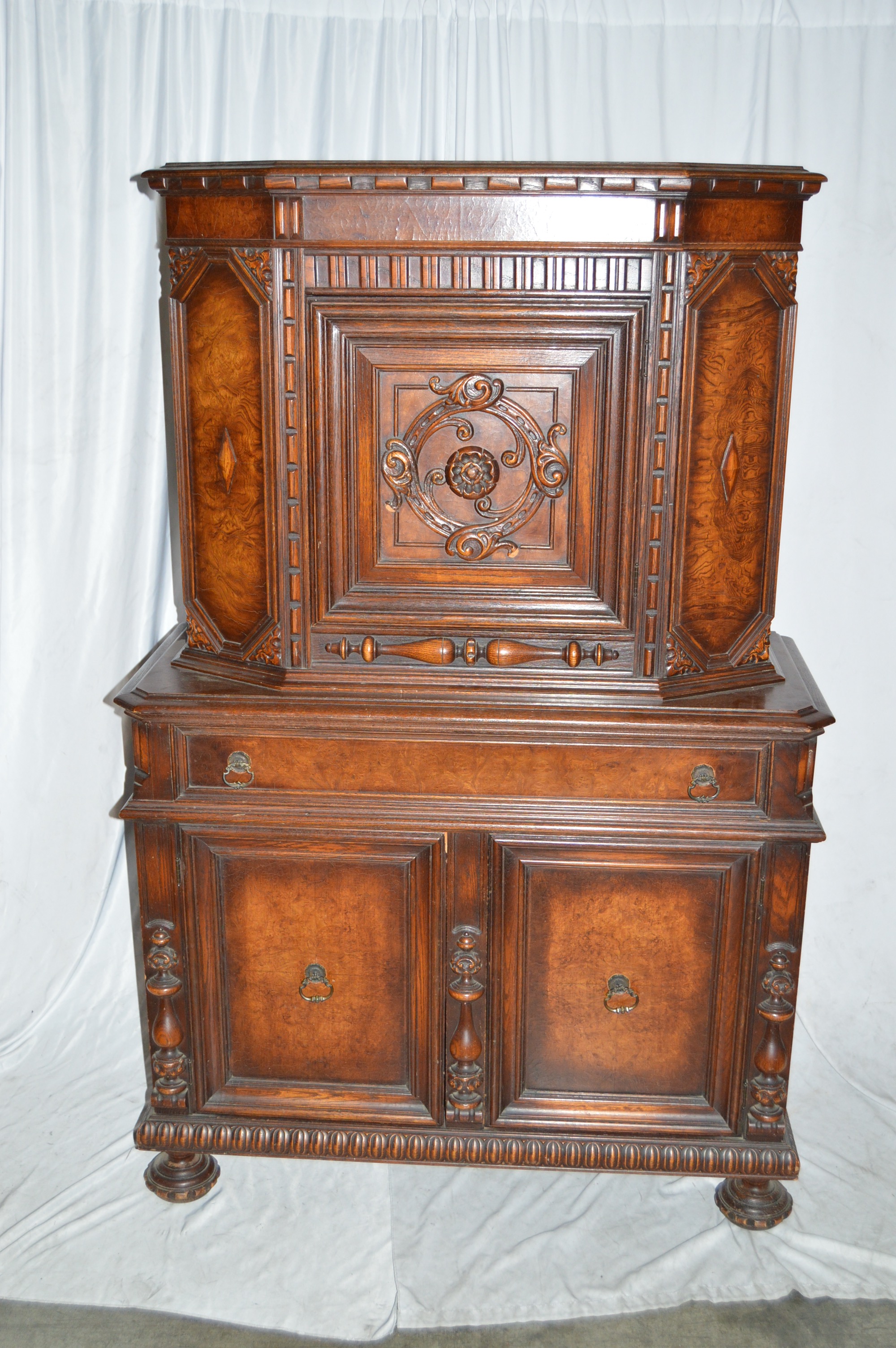 Antique American Jacobean Cupboard