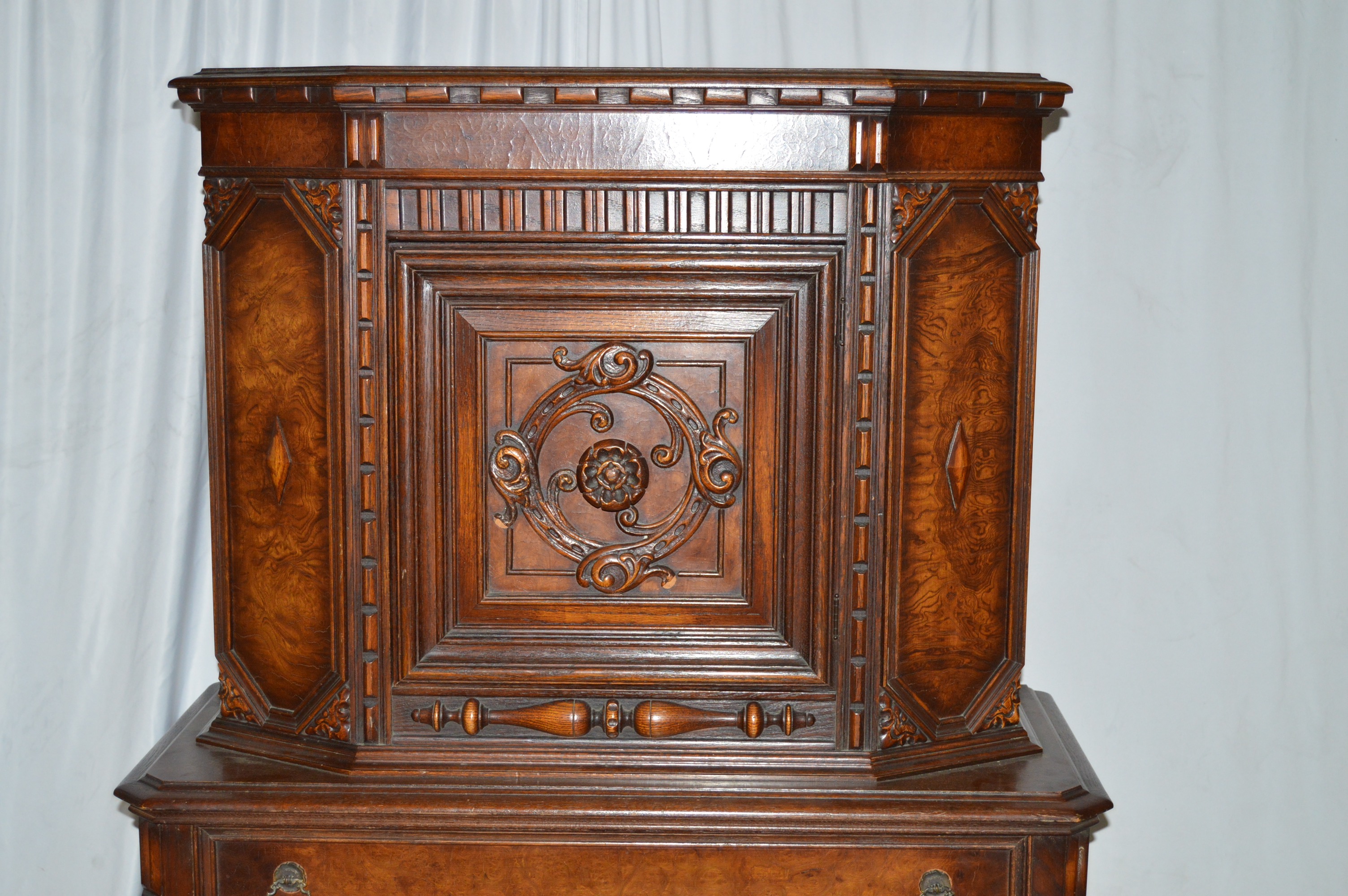 Antique American Jacobean Cupboard