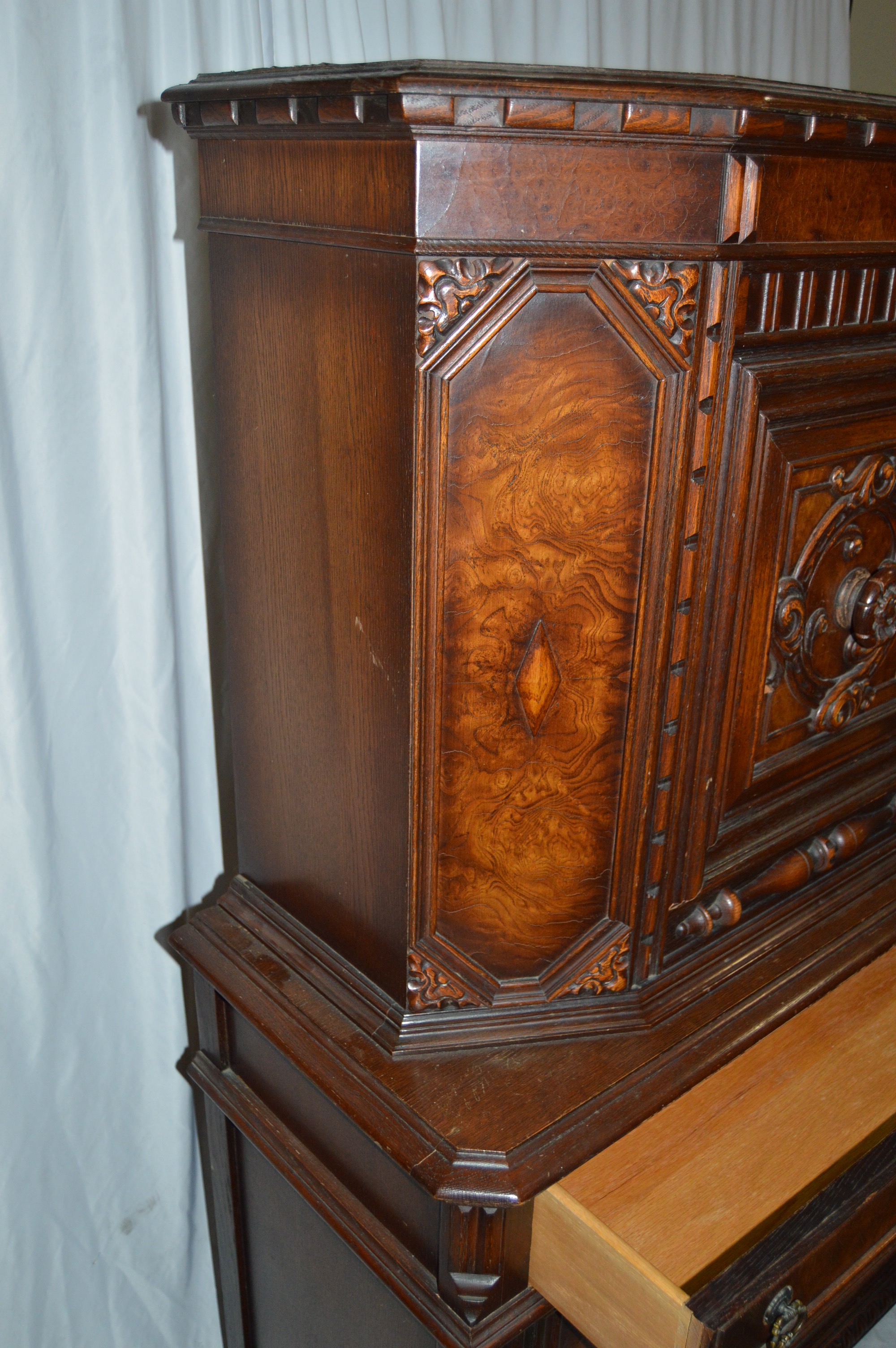 Antique American Jacobean Cupboard