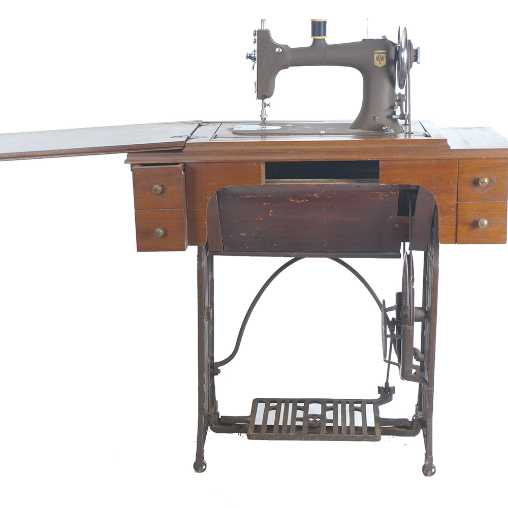 Vintage Montgomery Ward Sewing Machine and Table