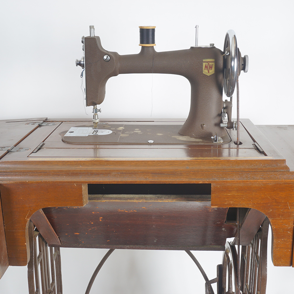 Vintage Montgomery Ward Sewing Machine and Table