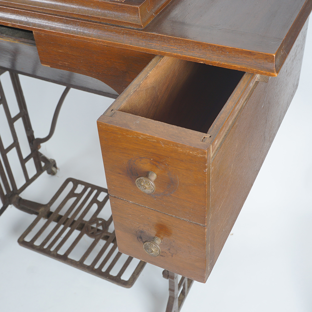 Vintage Montgomery Ward Sewing Machine and Table