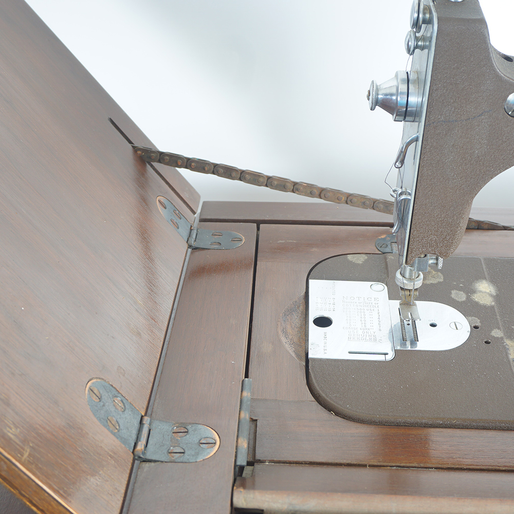 Vintage Montgomery Ward Sewing Machine and Table