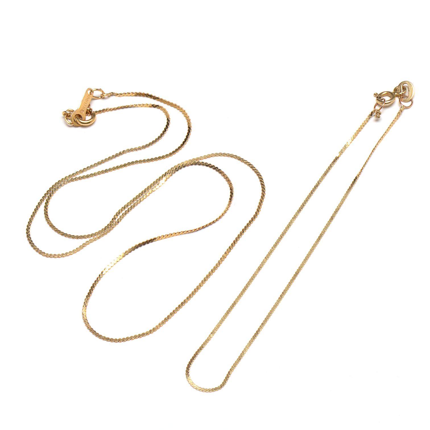 14K Yellow Gold Chain Necklace and Bracelet