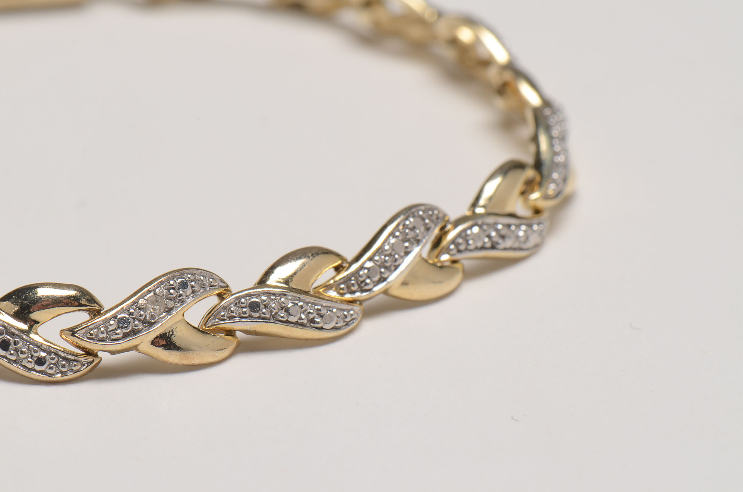 Three Sterling Vermeil Bracelets with Gemstones and Diamonds