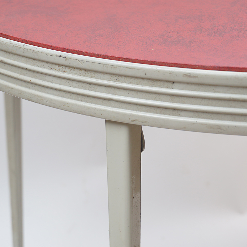 Retro Round Card Table With Matching Chairs