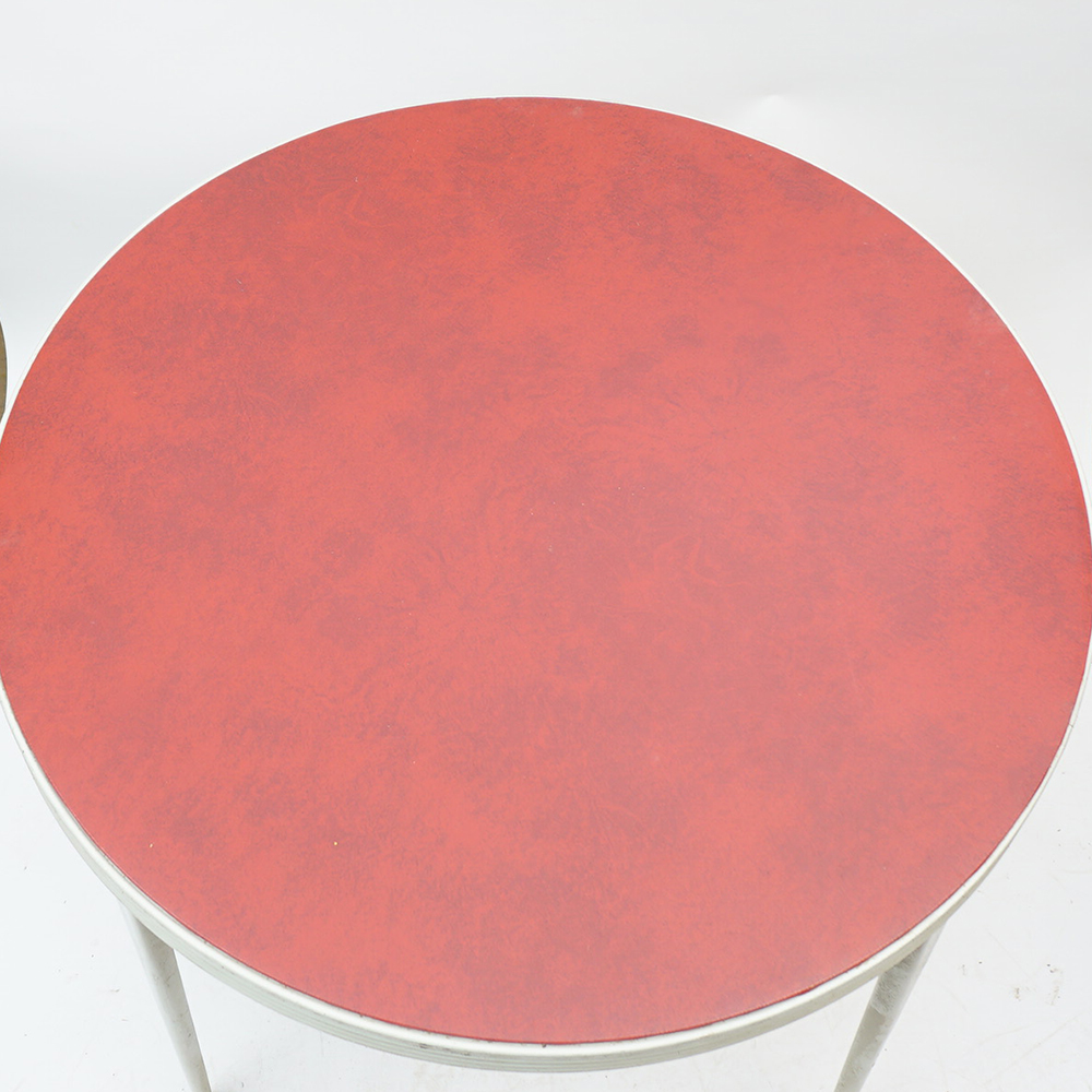 Retro Round Card Table With Matching Chairs