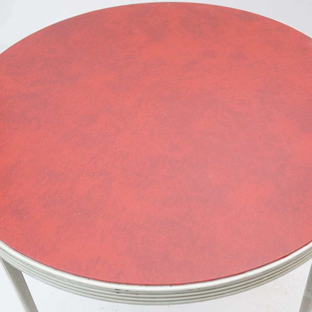 Retro Round Card Table With Matching Chairs