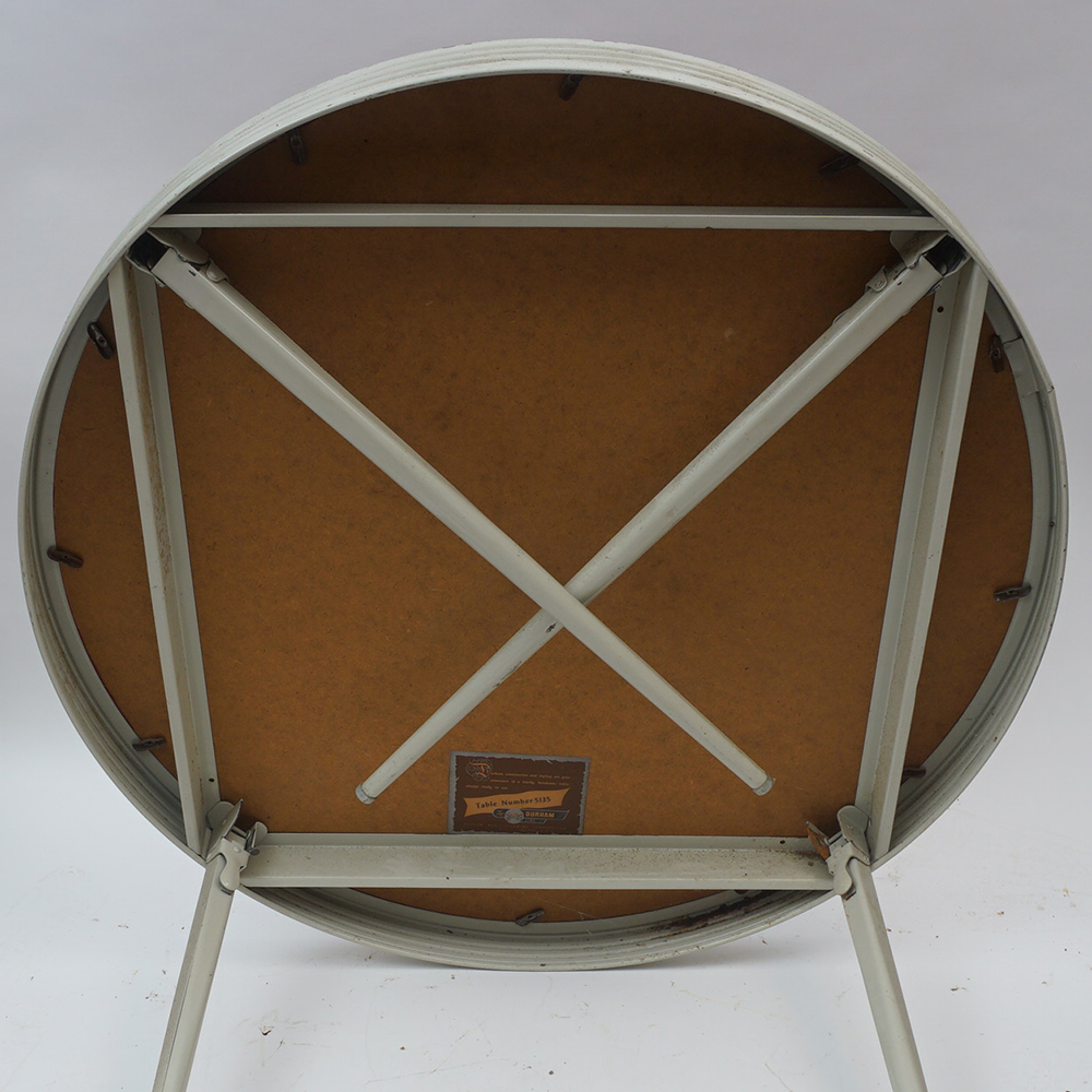 Retro Round Card Table With Matching Chairs
